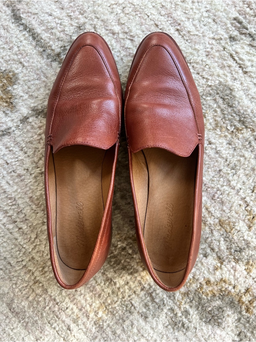Madewell The Frances Brown Leather Loafers Size 9 EUC